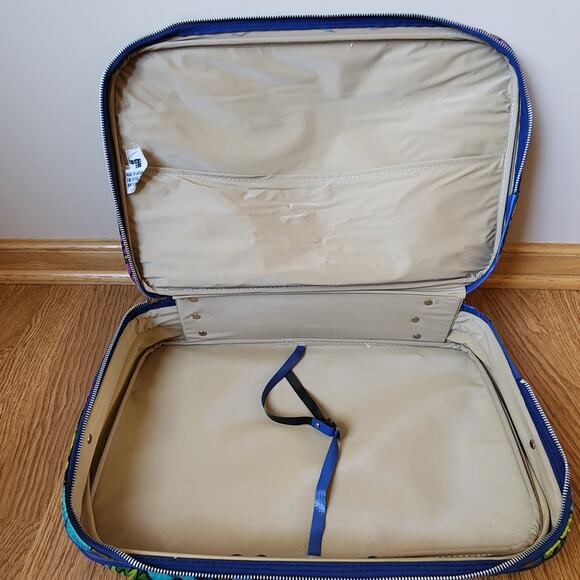 Vintage Floral Suitcase Peters Bag Corp 60s 70s Flower Power Luggage 17"x11"x4" - Picture 8 of 10